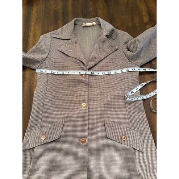 VINTAGE Women's Center Stage Herringbone Knit Blazer Jacket Size 12 - Picture 7 of 9